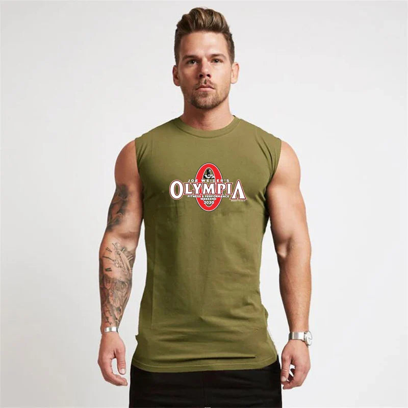 New Workout Running Training Mens Tank Top Gym Brand Casual Clothing Bodybuilding Fitness Singlets Fashion Sleeveless Undershirt