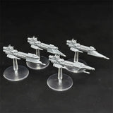 4Pcs Human Navy Firebird Frigate Resin Model Unpainted Battleship Figurines Miniature RPG TableTop Games War Chess Game