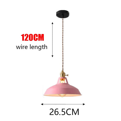 Pendant Light Retro Industrial Colorful Restaurant Kitchen Home Ceiling Lamp Vintage Hanging Light Lampshade Decorative Lamps