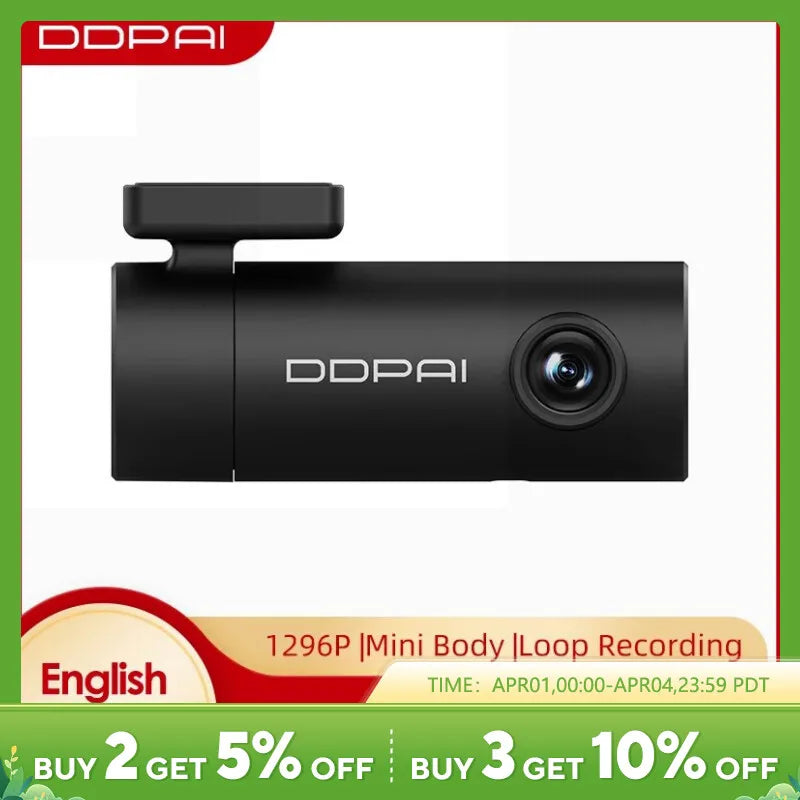 DDPAI Dash Cam Mini Pro 1296P Ultra HD Vehicle Wifi Smart Connect Car Camera