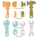 TYRY.HU 1set Silicone Teethers Tools Axe Wrench Hammer Food Grade BPA Free For Baby Teething Chew Charms Silicone Bead Toy Gift