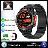 2024 New Smart Watch Men Outdoor Military Sports Fitness IP68 Waterproof Watch Bluetooth Call Heart Rate Detection Smart Watch