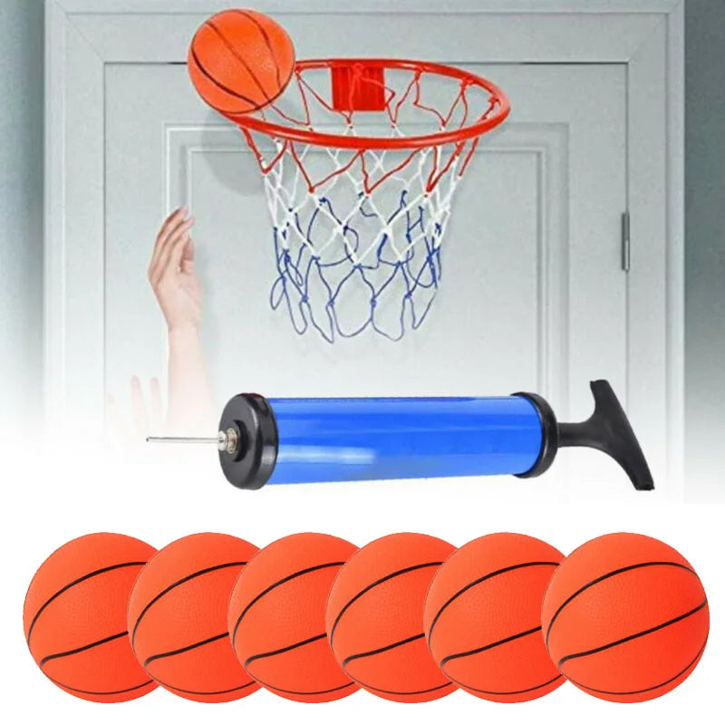 High Quality Basketball Kits Team Sports Indoor Sports Parts Sporting Goods Happily Pvc 6pcs Toy Ball With Pump