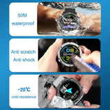 1.28 Inch Outdoor GPS Sports Watch Waterproof Fitness Tracker Wrist Watch with MEMSIC Compass for Running Swimming Climbing