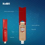 KuWFi 4G WiFi Modem Router 150Mbps USB Dongle Unlock Mobile Sim Card Wireless Adapter Hotspot Mini Router With External Antenna