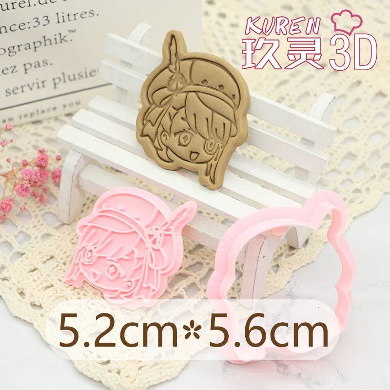 Genshin Impact Neuvillette Cake Tool Animal Cookie Cutter Christmas Cutters Biscuit Stamp Fondant Mould Baking Sugarcraft Molds