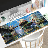 Mouse Pad Gaming Anime Street XL New HD Large Mousepad XXL keyboard pad Soft Natural Rubber Non-Slip Office Accessories Mice Pad