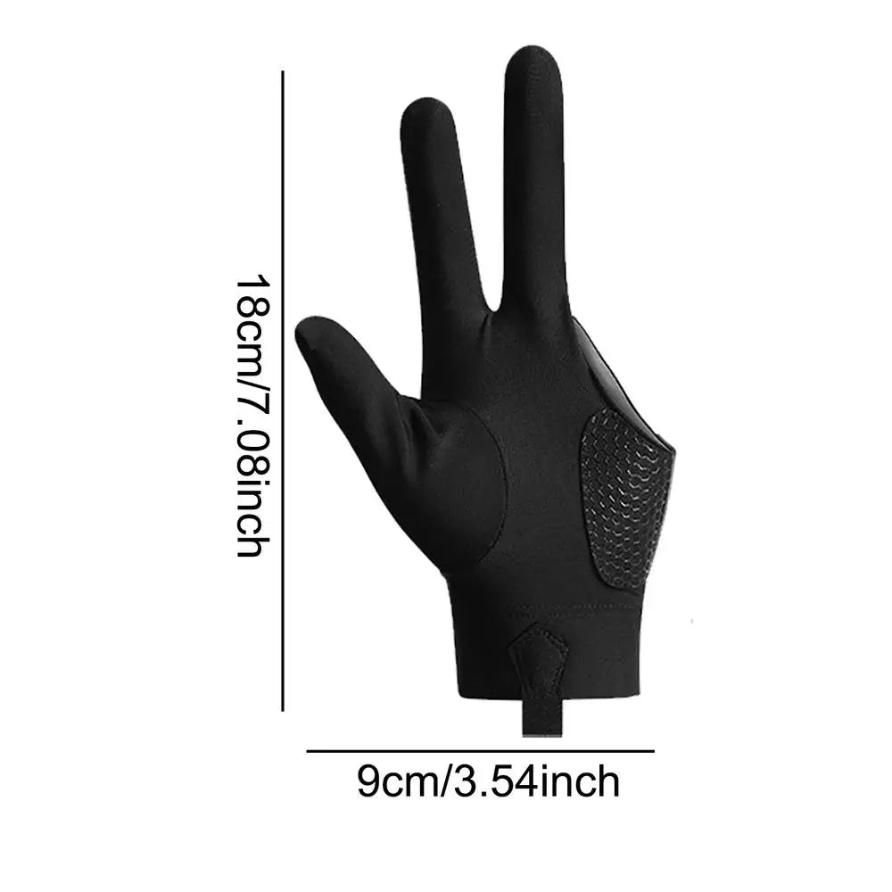 1pcs Polyester Spandex Snooker Billiard Cue Glove Pool Left Hand Open Three Finger Accessory 3 Fingers Pool Billiard Gloves