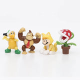 48pcs/set Super Mario Bros PVC Action Figure Toys Dolls Model Set Luigi Yoshi Donkey Kong Mushroom For Kids Birthday Gifts