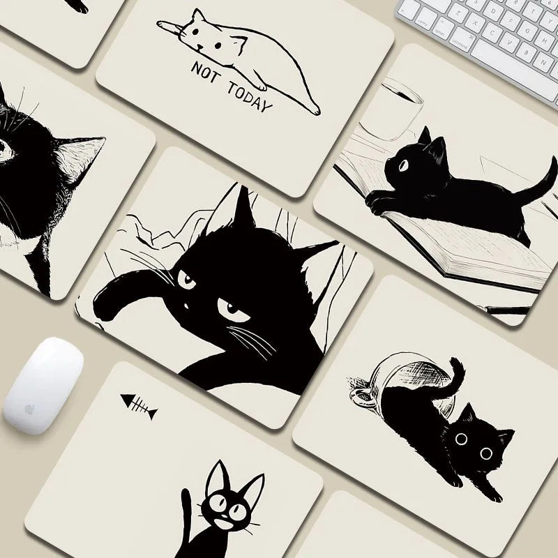 Mouse Mat Cat Mause Pad Cute Cartoon Gaming Pad Anti-slip Padding Office Accessories for Desk Simple Mousepad Small Table Pads