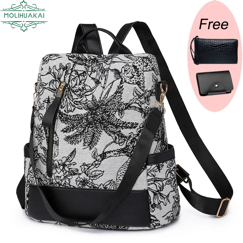 New Multifunction Backpack Women Waterproof Oxford Bagpack Female Anti Theft Backpacks for School Teenagers Girls 2023 Sac A Dos