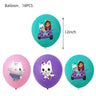 Gabby Dollhouse Cats Birthday Party Decoration Disposable Tableware Plates Cups Balloon For Girls Party Baby Shower Supplies