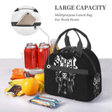 Ghost B.C. Band Insulated Lunch Box for Adult Leakproof Thermal Cooler Bag with Adjustable Shoulder Strap for Work Picnic Beach