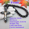 GS111 Cross Holy Image Resin Paintings Fine Beads Decoration Religious Redemption Belief 3D Stereo Car Pendants NecklaceOrnament