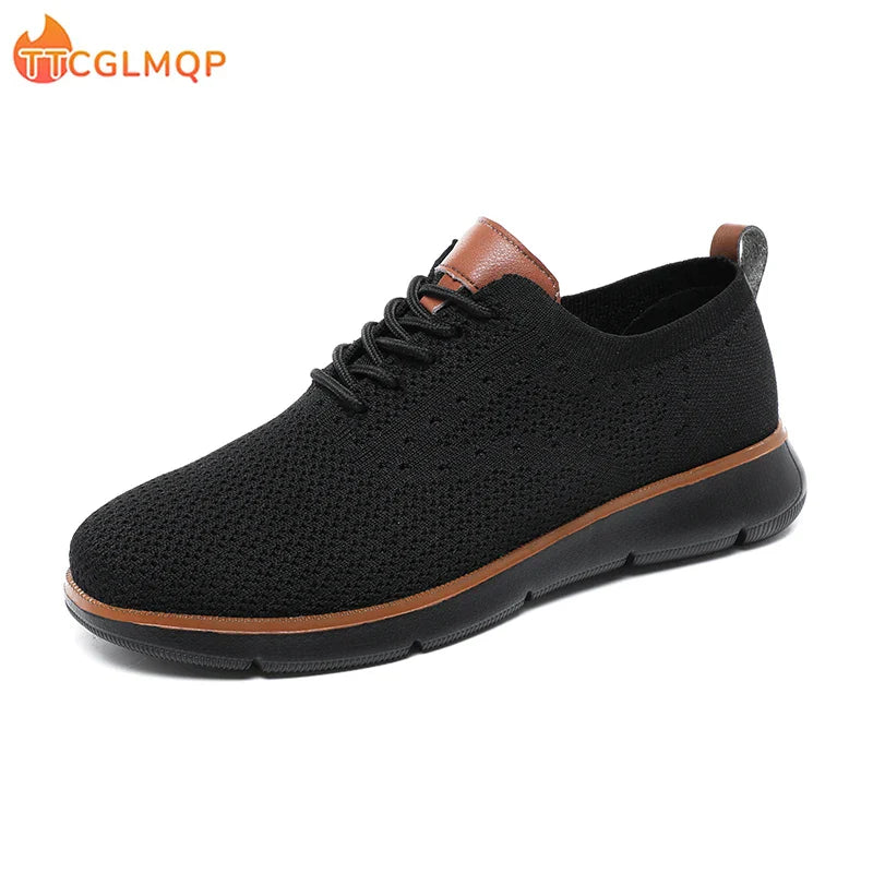 Mens Casual Shoes Fashion Lightweight Breathable Soft-Soled Mesh Shoes Luxury Designer Outdoor Sports Fitness Sneakers Big Size