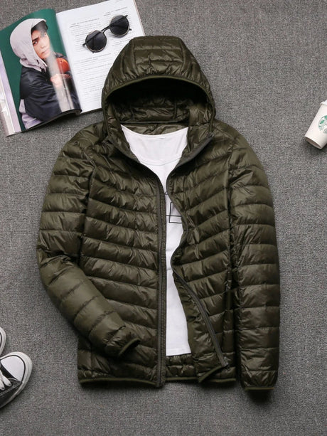 Winter Ultra Lightweight Down Jacket Men's Fashion Short Hooded Men Jacket Down Cotton Warm Clothing Coat Winter Jackets2022 New