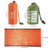 Outdoor Survival Tent 2 Person Emergency Shelter Tube Tents Waterproof Emergency Tent Emergency Survival Shelter Wind Proof Tarp