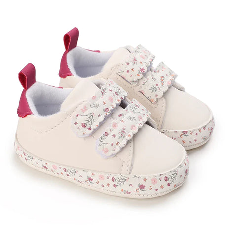 Pink Baby Shoes Princess Fashion Sneakers Infant Toddler Soft sole Anti Slip First Walkers 0-1 year old baby Christening Shoes