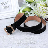 Velvet Sweater Accessories for Women's Belt Dresses with Square Buttons and Waistbands Wear Belts Runway Strap