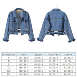 Spring Autumn Women Denim Jacket Casual Long Sleeve Coat Button Up Jackets Streetwear Outerwear Jeans Jackets