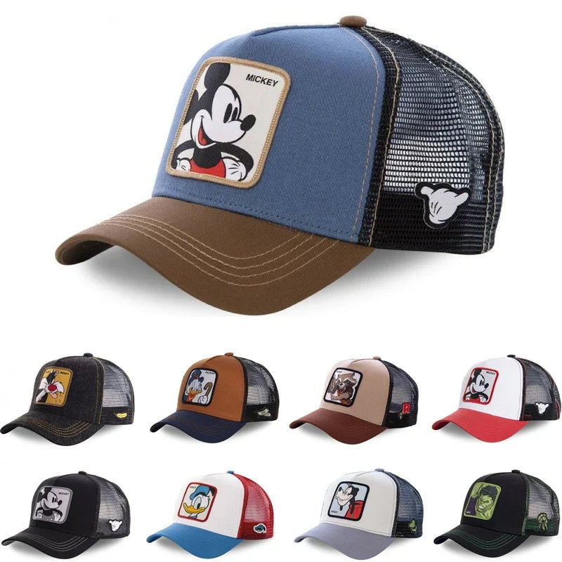 High Quality Brand Anime Cartoon Snapback Cotton Baseball Cap Men Women Hip Hop Dad Mesh Hat Trucker Hat Dropshipping