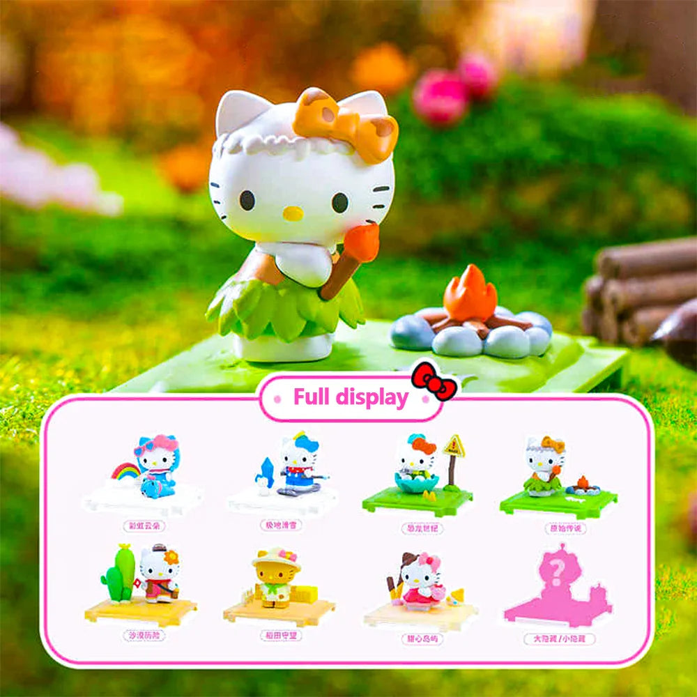 Hello Kitty Blind Box Sanrio Fantasy Journey Cartoon Model Mystery Figurine Toys Anime Figures Kawaii Cute Birthday Girls Gift