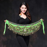 Oriental/Indian Belly Dance Coin Belt BellyDance Hip Scarf Golden Coins Belly Dance Costume Accessories Dancing Coin Belt