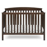 Children Hanover 6-in-1 Convertible Baby Crib, Walnut Espresso/Bianca White/Gray