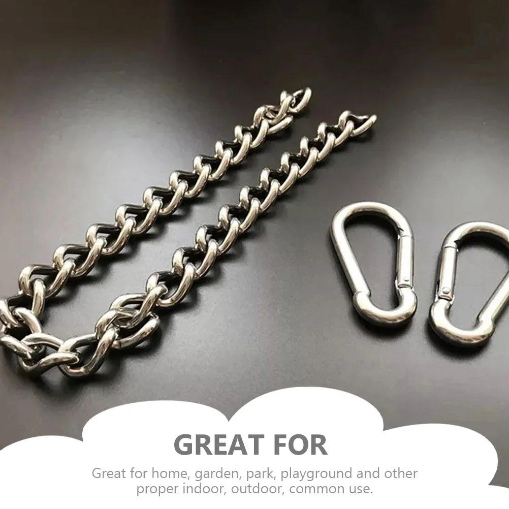 Stainless Steel Hanging Chain with Snap Hooks Hammock Chain Swing Chair Sandbags Punching Porch Tire Swings Hanger Bag