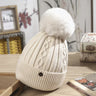 Winter Hats for Woman Thicker Beanies Chenille Ball Knitted Cap Girls Autumn Beanie Hats Fleece-lined Warmer Bonnet Casual Cap