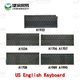 New A1706 A1707 A1708 A1989 A1990 Laptop Replacement Keyboard US English For Apple Macbook Pro Air Retina A1534 A1932 Keyboard