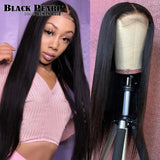 32 In Transparent Lace Frontal Wig Brazilian Straight Wave Wig Lace Front Human Hair Wigs For Black Women Remy 4x4 Closure Wig