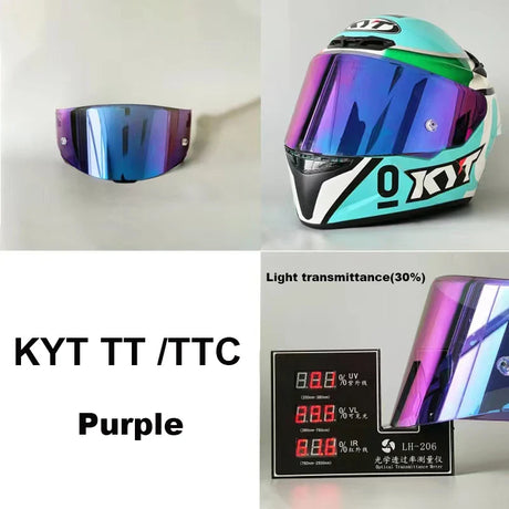 KYT TT COURSE Motorcycle Helmet Visor Lens Full Face Helmet Casco Moto Accessories Windshield Anti-UV KYT Capacete TTC VESC-8