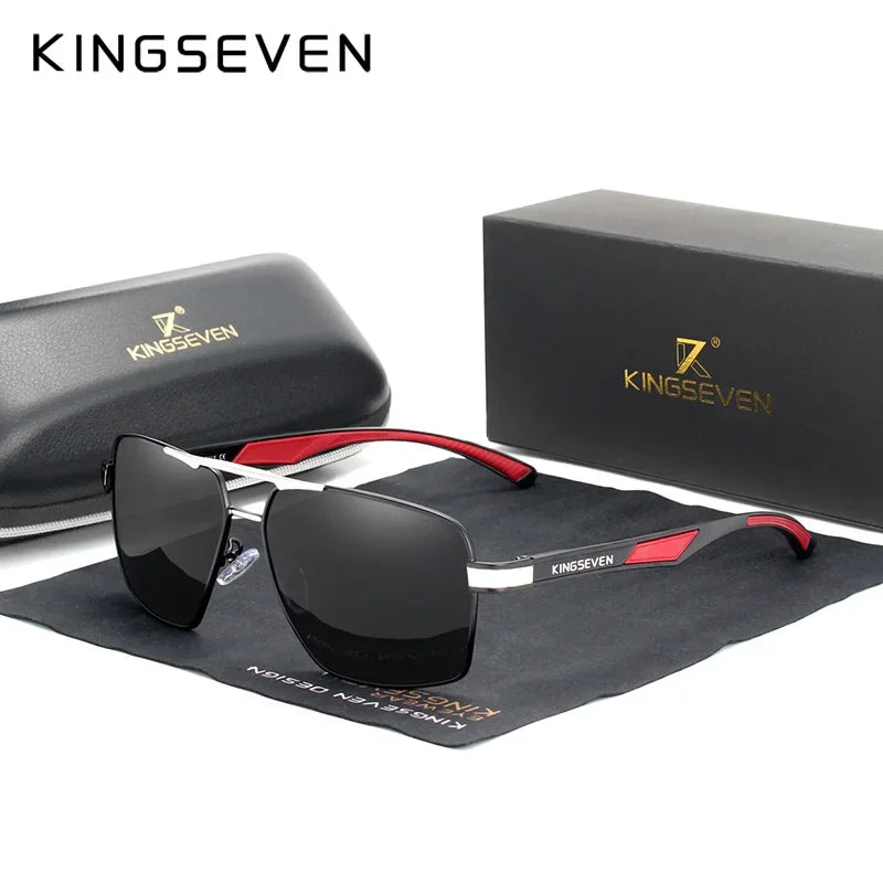 KINGSEVEN 2024 DESIGN Glasses Men‘s Polarized Sunglasses Coating Mirror Glasses Oculos Male Eyewear For Women UV400