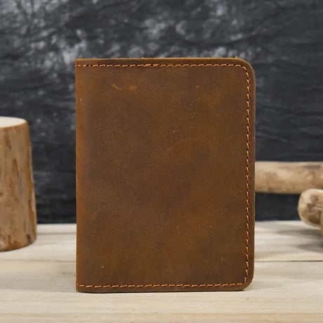 100% Cow Leather Personalised Card Holder Men Minimalist Wallet for Cards Vintage Minimal Wallet Top Slim Wallet for Men