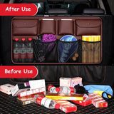 PU Leather Car Rear Seat Back Storage Bag High Quality Car Trunk Organizer Auto Stowing Tidying Interior Accessories Universal