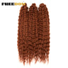 FREEDOM Synthetic Curly Hair 24 Inch Water Wave Twist Crochet Braid Hair Ombre Pink Ginger Deep Wave Braiding Hair Extension