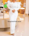 African Dresses for Women 2024 Spring and Autumn African Women Long Sleeve White Plus Size Long Dress African Clothes