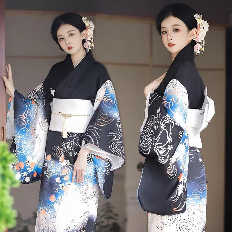 Kimono Women Japanese Traditional Yukata Haori Kimonos Cosplay Blouse Gown Female Summer Fashion Photography Clothes Party Dress