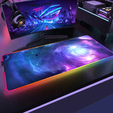 Space Large RGB Mouse Pad Gaming Mousepad LED Mouse Mat Gamer Mousemats Table Pads PC Desk Mat RGB Keyboard Mat XXL 90x40cm