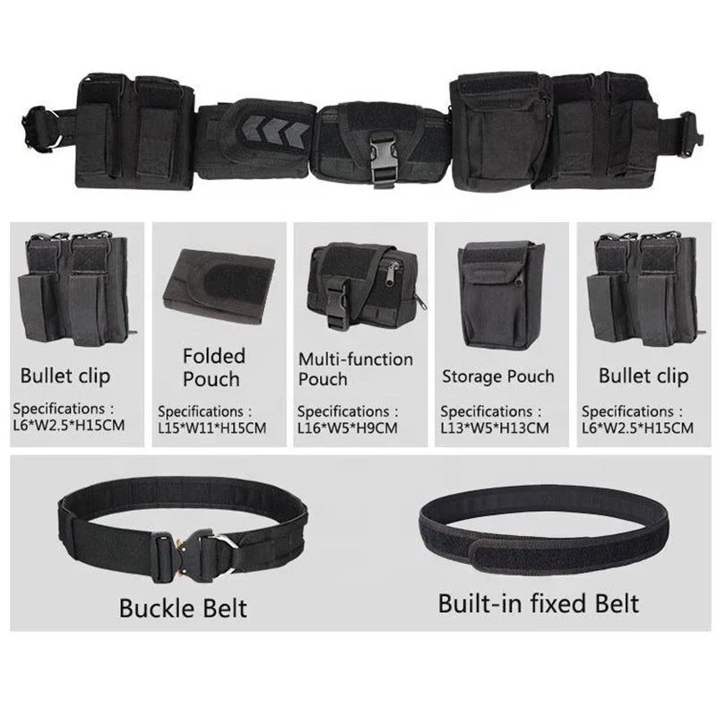 Yakeda Army User Outdoor Black Hunting Tactics Law Enforcement Duty Security Traffic Police air gun Belt