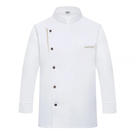 White chef jacket long sleeve chef coat T-shirt Hotel chef uniform restaurant chef coat Bakery Breathable Cooking clothes logo