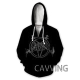 New Fashion 3D Print  SLAYER ROCK  Zipper Hoodies Zip Up Hooded Sweatshirts Harajuku Hoodie Hip Hop Sweatshirts