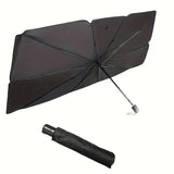 Car sunshade Front windshield sunshade Car interior summer sunshade retractable multifunctional umbrella