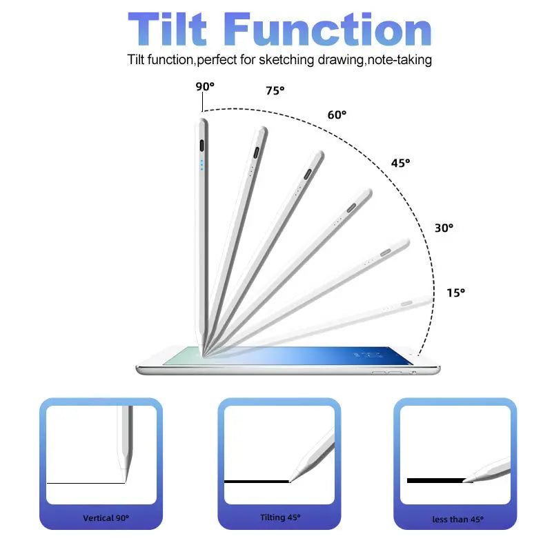 Stylus Pen for iPad Air 5 4 3 9 10 Generation Mini 6 5 Apple Pencil 2/1 iPad Pro 11 12.9 10/9/8/7/6 2018-2023 Palm Rejection