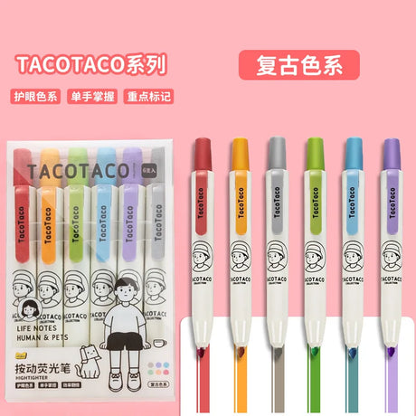 Retractable Highlighters ，Highlighters Assorted Colors, Retractable Markers, Colorful HighLighters, Colored Highlighter