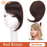 MEIFAN Synthetic False Bangs Clip-In Bangs Extension Natural Neat Fake Fringe Topper Hairpiece Invisible Clourse Hairpieces