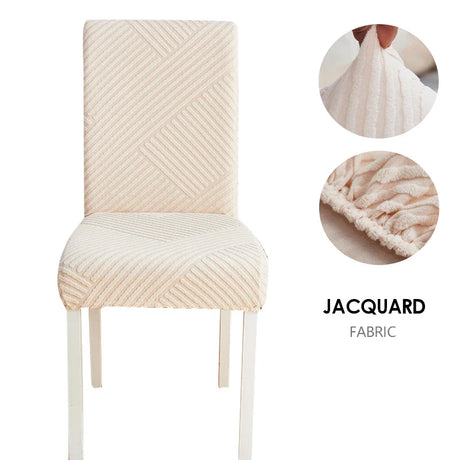 Jacquard Fabric Chair Cover Universal Size Chair Covers for Dining Room Wedding Office Banquet Seat Slipcovers Home Decor 1PC