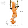 1pc Creative Climbing Rope Squirrel Figurine - Perfect forGarden & Outdoor Decoration!