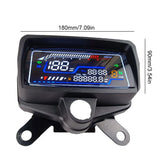 LCD Display Motorcycle Speedometer with Clock Digital Gauge Instrument Digital Odometer Tachometer USB Charging for CG125-CG150